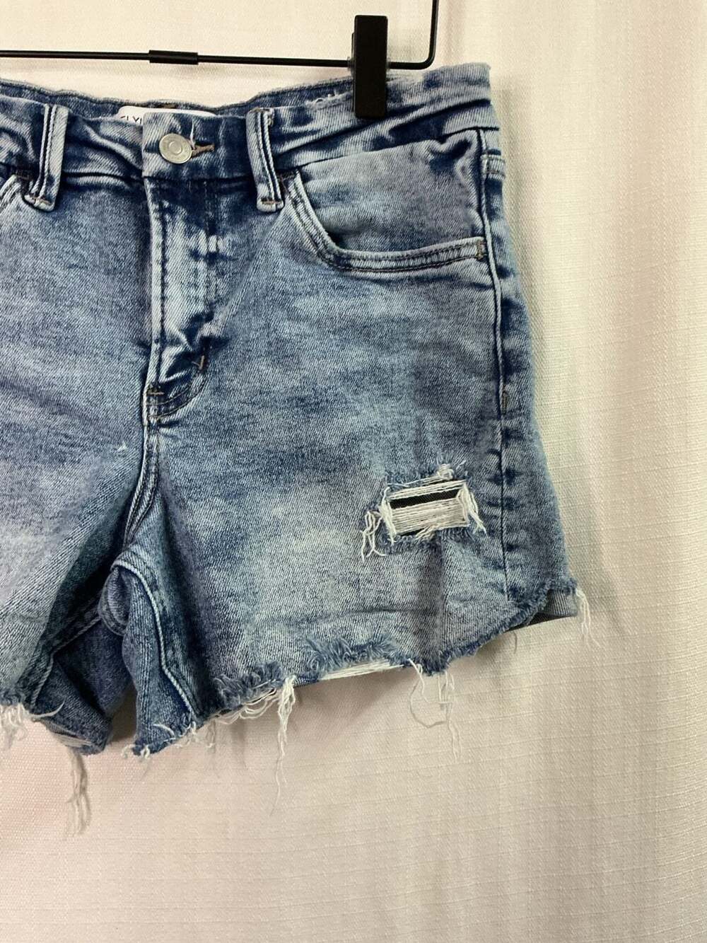 Flying Monkey Mid-Rise Distressed Denim Shorts Size 27